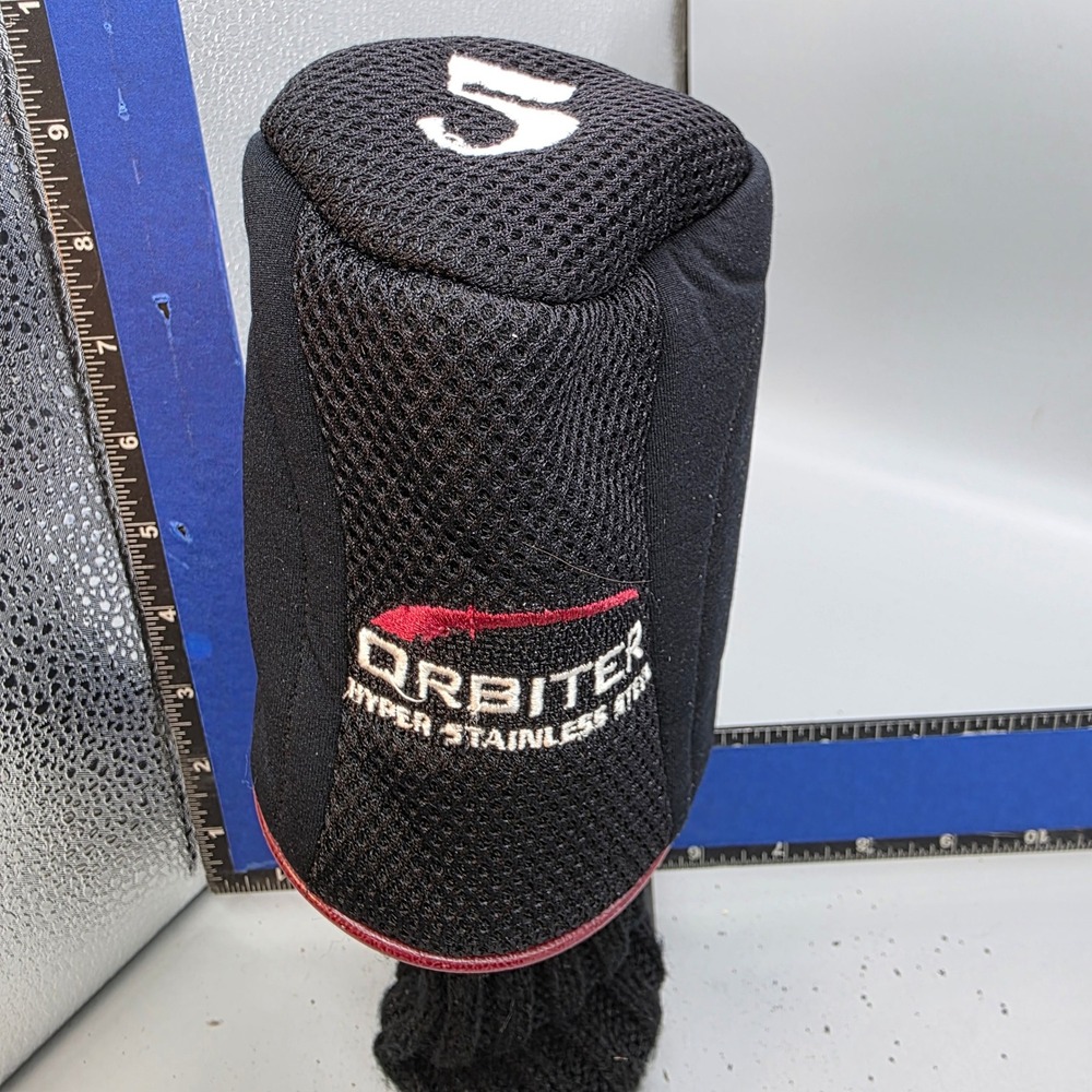Orbiter Zenith 5 Wood Golf Club Headcover Black Mesh Neoprene Knit Sock Sport
